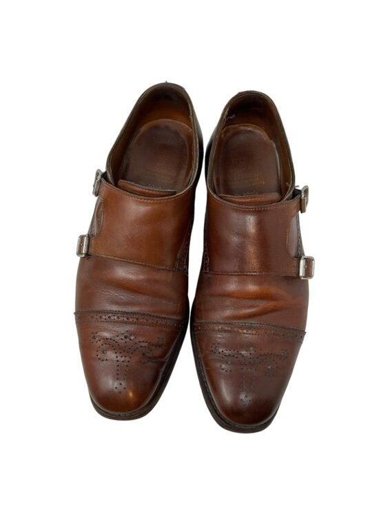 Allen Edmonds St. John\'s Brown Leather Double Monk Strap Dress Shoes Mens 10.5 E main image 7